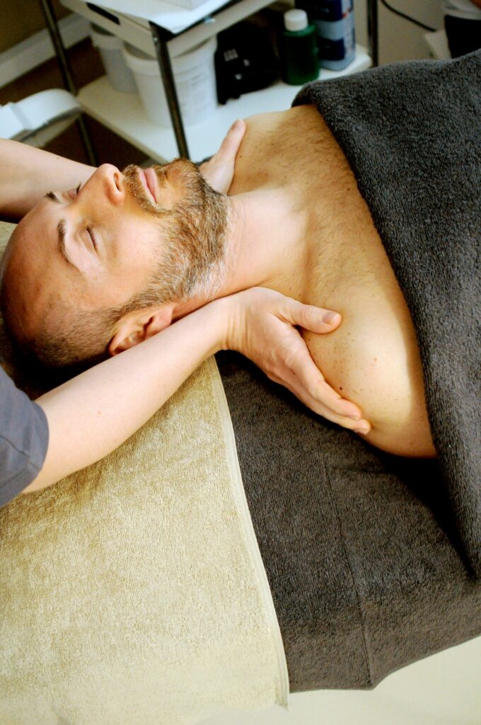 man receiving massage
